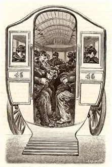 Postage: French postal service. Paris postmen being transported