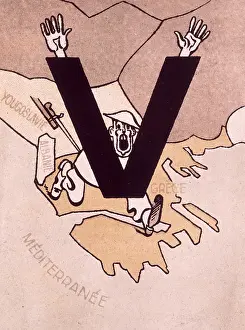 Bayoneted: French poster, V for Victory