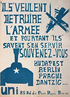 Invader: French poster warning against Communism