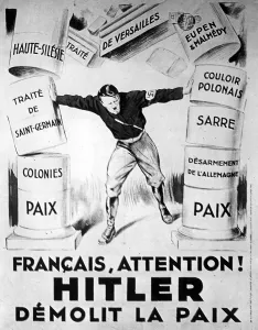 Threatens: French poster warns against Hitler, 1933
