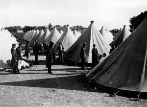 Detainees: French POW camp made of tents