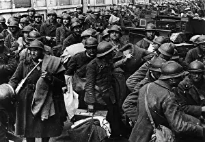 Frenchmen: French prisoners after the taking of Calais, 1940