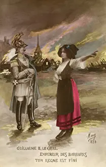 Banished: French Propaganda postcard - WWI