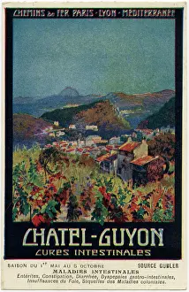 Digestive: French Railways Promo card - Chatel-Guyon Spa Retreat