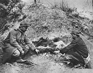 Catchers: French rat catches in the trenches, 1916, WW1