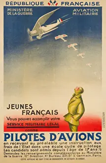 French recruitment poster for pilots