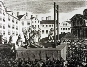 1792: French Revolution (1789-1799). Execution of 9 young immigran
