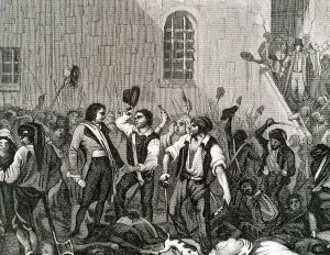 Assassinated: French Revolution. Execution of clerics and prisoners by mem
