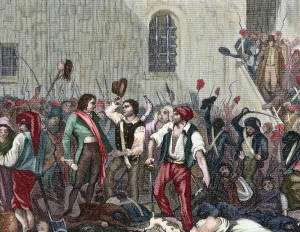 Assassinated: French Revolution. Execution of clerics and prisoners by mem