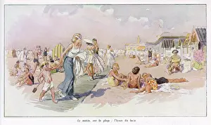 Simont: French Riviera beach scene 1938
