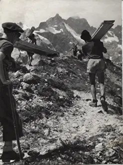 Plank: French scouts carrying planks of wood