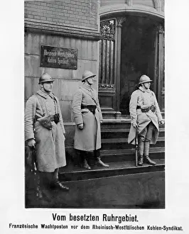 Essen: French sentries in front of the Rhenish-Westphalian