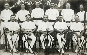 Heliograph: A French Signal Corps with heliographs, telescopes and flags