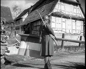 Maginot: French Soldier Standing in a Defensive Position