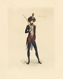1790 1793: French soldier in uniform, April 1790