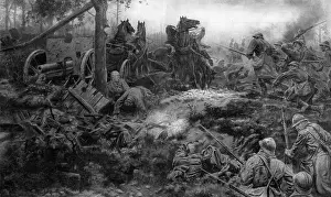 Luger: French soldiers, with bayonets fixed, capture a German Field
