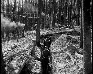Maginot: French Soldiers Digging Deep Trenches Near
