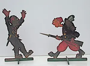 Fretwork: Two French soldiers and two German prisoners
