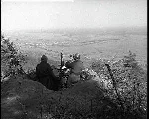 Maginot: French Soldiers on a Hill Looking Out Over