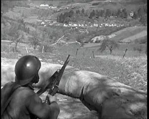 Maginot: French Soldiers on a Hill Looking Out Over