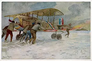 Spad: FRENCH SPAD ON AIRFIELD
