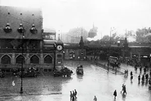 Essen: French station barrier in Essen, 1923