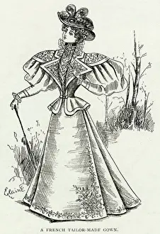 Frocks: French tailored-made gown 1895