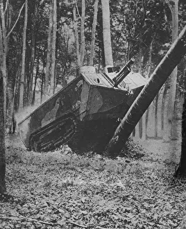 Proof: French tank on a test drive, 1916