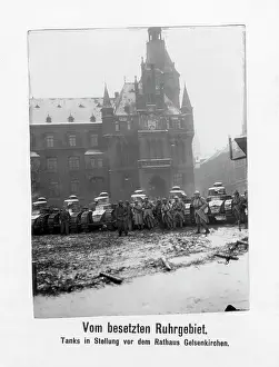 Marched: French tanks in Gelsenkirchen, 1923
