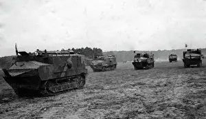 Modell: French tanks during a presentation, 1917