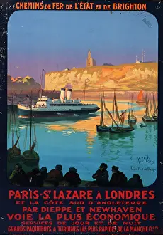 Ferries: French travel poster