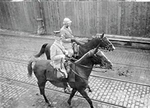 Troopers: Two French troopers leave Duesseldorf, around 1925