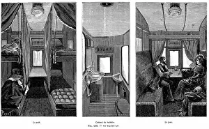 Compartment: Part of a French wagon-lit (sleeping car), showing