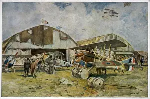 Warplanes: FRENCH WARPLANES AT BASE