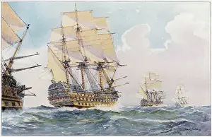 Astern: FRENCH WARSHIPS IN LINE