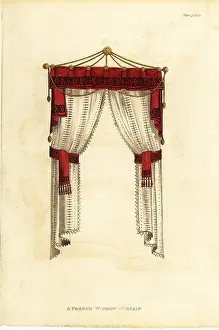Interior Decor: French window curtains, 1811