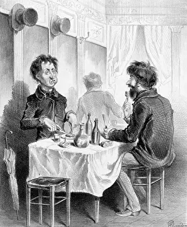 Conventional: TWO FRENCHMAN AT TABLE