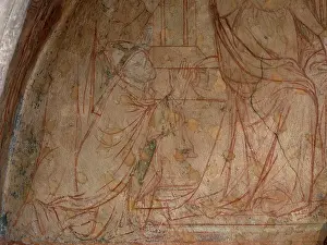 Hugues: Fresco, Abbaye Saint-Philibert, Tournus, Burgundy, France
