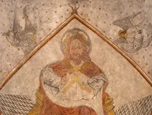 Evangelists: Fresco, Apse, Basilique du Sacre-Coeur, Paray-le-Monial