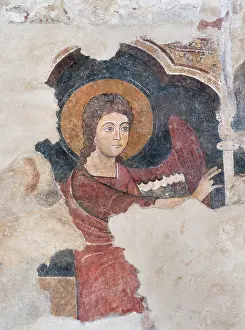 Archangel: Fresco, Byzantine Cattolica, Stilo, Calabria, Italy