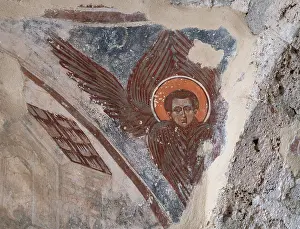Mistras: Fresco, Church of St Nicholas, Mystras, Peloponnese, Greece