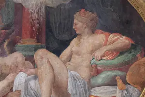 Danae: Fresco of Danae with Jupiter represented by a