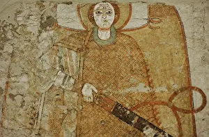 Nubia: Fresco depicting an archangel with sword