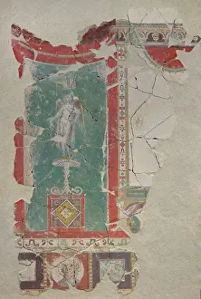 Candelabrum: Fresco, Empuries Museum, Empuries, Catalonia, Spain