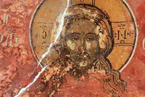 Beratit: Fresco of head of Christ, Cathedral of St Nicholas