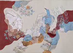 Knossos: Fresco, Heraklion Archaeological Museum, Crete, Greece