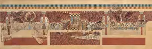 Tripartite: Fresco, Heraklion Archaeological Museum, Crete, Greece