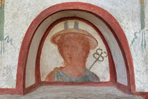 Caduceus: Fresco, Lararium, House of the Cryptoporticus
