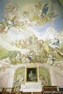 Premonstratensian: Fresco in the library of Geras