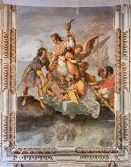 Lifeboat: Fresco, Palazzo Podesta, Genoa, Italy